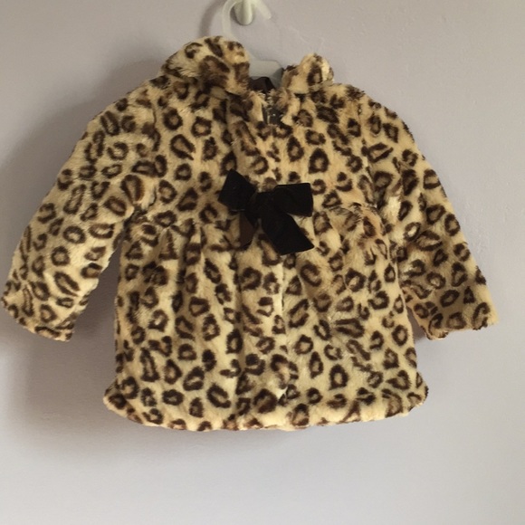 Pistachio girls leopard print coat - Picture 11 of 14